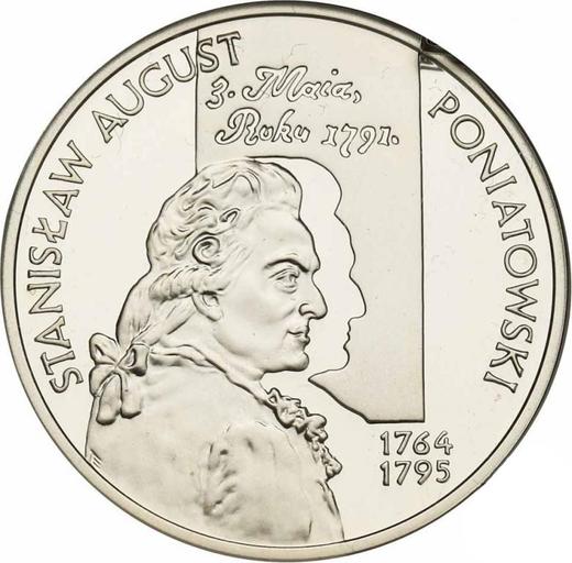 Reverso 10 eslotis 2005 MW ET "Estanislao Augusto Poniatowski" Retrato busto - valor de la moneda de plata - Polonia, República moderna