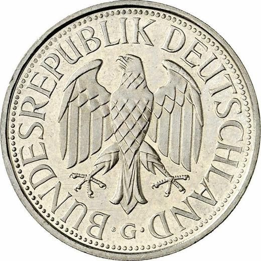 Реверс монеты - 1 марка 1992 года G - цена  монеты - Германия, ФРГ