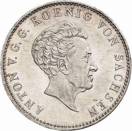 Obverse Thaler 1835 G "Mining" - Silver Coin Value - Saxony-Albertine, Anthony