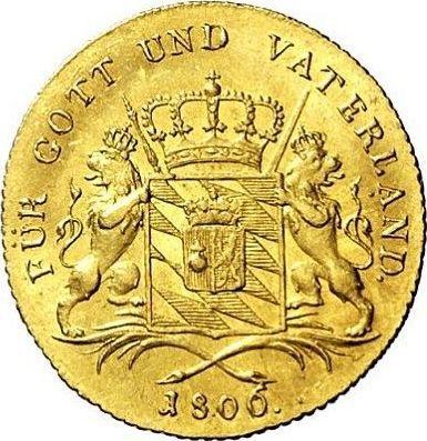 Rewers monety - Dukat 1806 - cena złotej monety - Bawaria, Maksymilian I