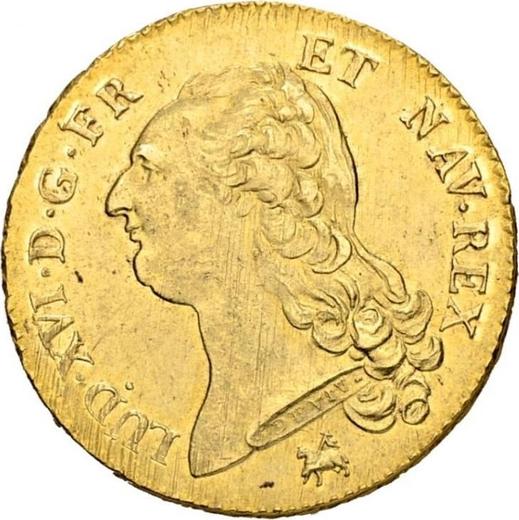 Аверс монеты - Двойной луидор 1786 года B Руан - цена золотой монеты - Франция, Людовик XVI