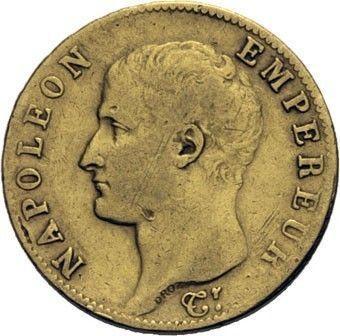 Anverso 20 francos AN 13 (1804-1805) T Nantes - valor de la moneda de oro - Francia, Napoleón I Bonaparte