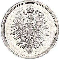 Reverso 1 Pfennig 1917 F "Tipo 1916-1918" - valor de la moneda  - Alemania, Imperio alemán