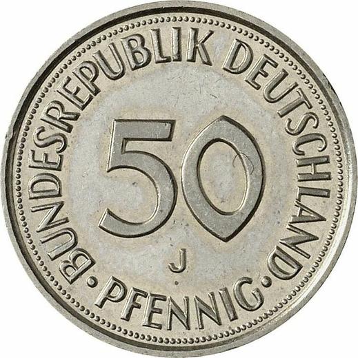 Anverso 50 Pfennige 1987 J - valor de la moneda  - Alemania, RFA