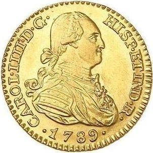 Awers monety - 1 escudo 1789 M MF - cena złotej monety - Hiszpania, Karol IV