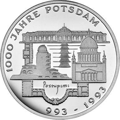 Anverso 10 marcos 1993 F "Potsdam" - valor de la moneda de plata - Alemania, RFA