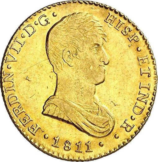 Awers monety - 2 escudo 1811 c CI "Typ 1809-1811" - cena złotej monety - Hiszpania, Ferdynand VII
