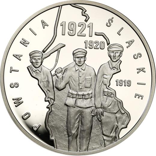 Reverso 10 eslotis 2011 MW GP "Levantamientos de Silesia" - valor de la moneda de plata - Polonia, República moderna