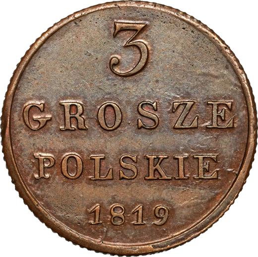 Реверс монеты - 3 гроша 1819 года IB - цена  монеты - Польша, Царство Польское