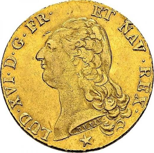 Аверс монеты - Двойной луидор 1789 года W "Тип 1785-1792" Лилль - цена золотой монеты - Франция, Людовик XVI
