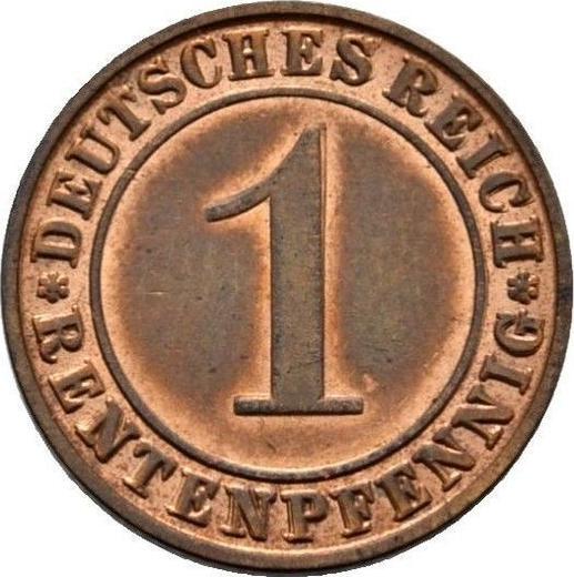 Аверс монеты - 1 рентенпфенниг 1929 года F - цена  монеты - Германия, Bеймарская республика