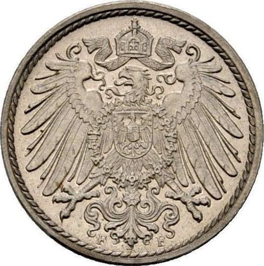 Reverse 5 Pfennig 1915 F "Type 1890-1915" -  Coin Value - Germany, German Empire