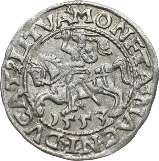 Реверс монеты - Полугрош (1/2 гроша) 1553 года "Литва" - цена серебряной монеты - Польша, Сигизмунд II Август