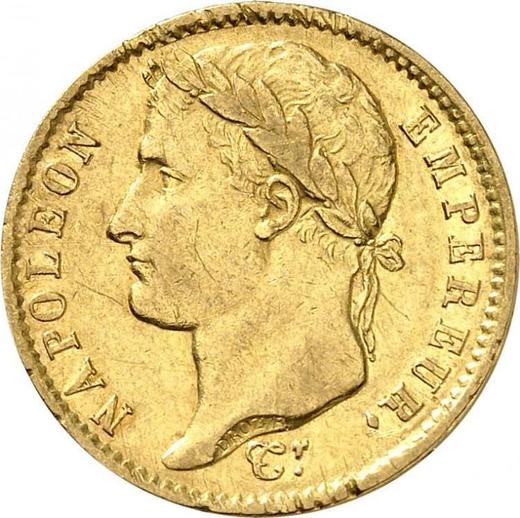 Awers monety - 20 franków 1808 U "Typ 1807-1808" Turyn - Francja, Napoleon I