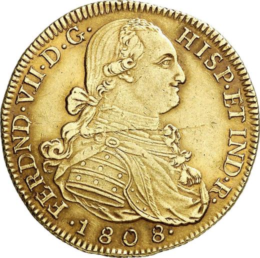 Аверс монеты - 8 эскудо 1808 года NR JJ - цена золотой монеты - Колумбия, Фердинанд VII