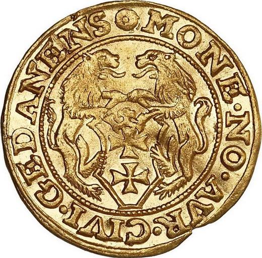 Rewers monety - Dukat 1546 "Gdańsk" - cena złotej monety - Polska, Zygmunt I Stary