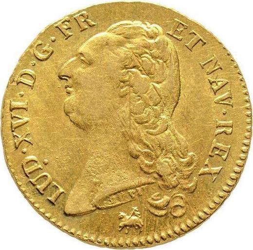Аверс монеты - Двойной луидор 1788 года B Руан - цена золотой монеты - Франция, Людовик XVI