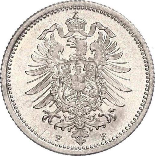 Reverse 20 Pfennig 1876 F "Type 1873-1877" - Silver Coin Value - Germany, German Empire