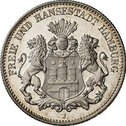 Anverso 2 marcos 1903 J "Hamburg" - valor de la moneda de plata - Alemania, Imperio alemán