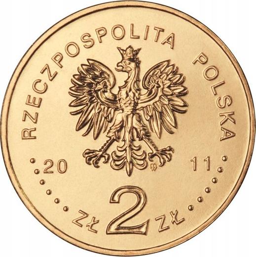 Аверс монеты - 2 злотых 2011 года MW AN "750 лет Кракову" - цена  монеты - Польша, III Республика после деноминации
