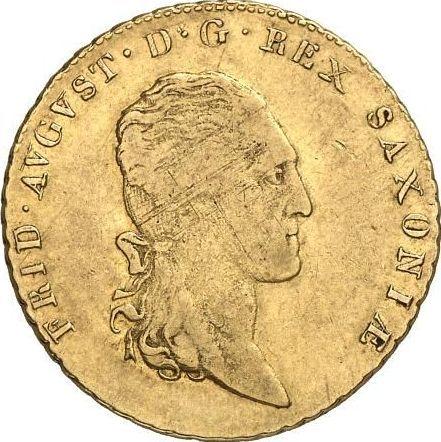 Awers monety - 10 talarów 1815 I.G.S. - cena złotej monety - Saksonia, Fryderyk August I