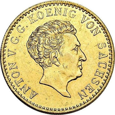 Аверс монеты - 5 талеров 1830 года S - цена золотой монеты - Саксония-Альбертина, Антон
