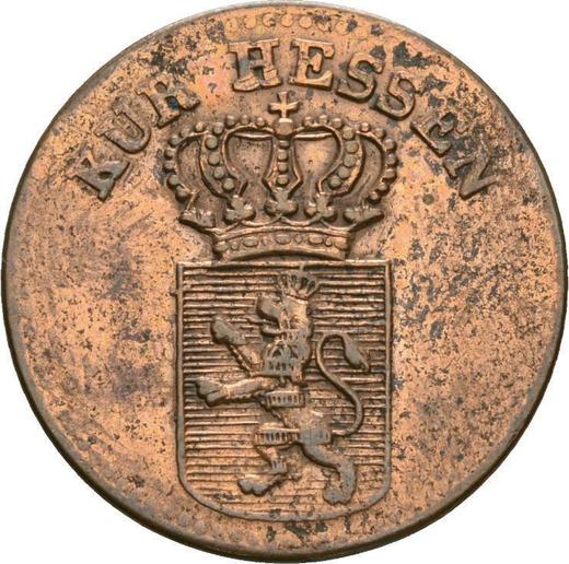 Аверс монеты - 1/2 крейцера 1824 года - цена  монеты - Гессен-Кассель, Вильгельм II