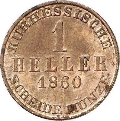 Реверс монеты - Геллер 1860 года - цена  монеты - Гессен-Кассель, Фридрих Вильгельм I