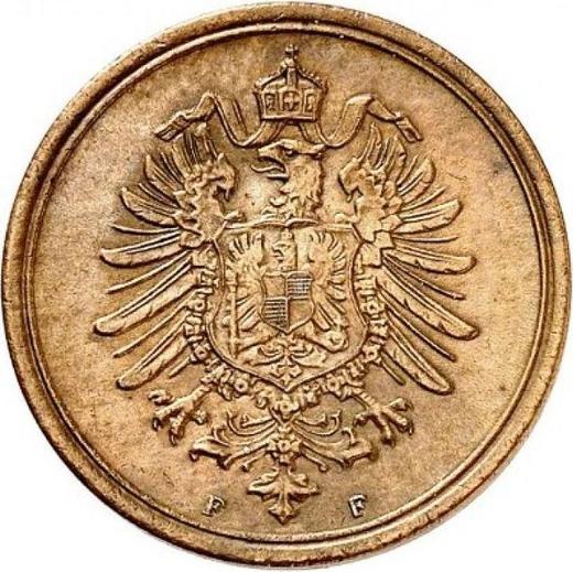 Reverso 1 Pfennig 1886 F "Tipo 1873-1889" - valor de la moneda  - Alemania, Imperio alemán