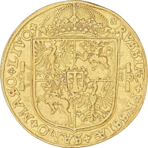 Реверс монеты - 10 дукатов (Португал) 1592 года HW - цена золотой монеты - Польша, Сигизмунд III Ваза