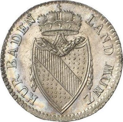 Awers monety - 6 krajcarów 1804 - cena srebrnej monety - Badenia, Karol Fryderyk