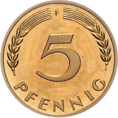Obverse 5 Pfennig 1950 F - Germany, FRG