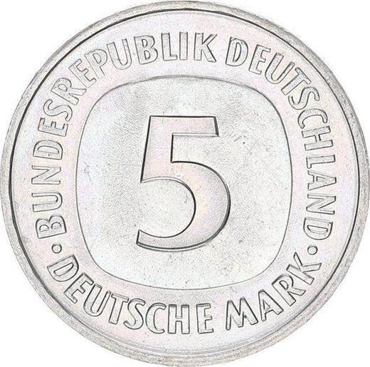 Anverso 5 marcos 1978 G - valor de la moneda  - Alemania, RFA