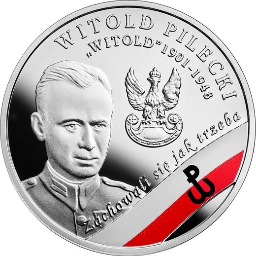 Revers 10 Zlotych 2017 MW "Witold Pilecki" - Silbermünze Wert - Polen, III Republik Polen nach Stückelung