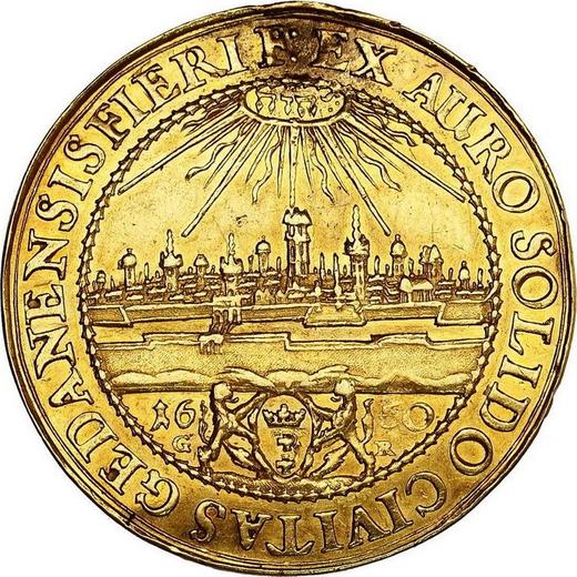 Реверс монеты - Донатив 3 дуката 1650 года GR "Гданьск" - цена золотой монеты - Польша, Ян II Казимир