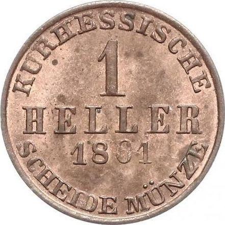 Reverse Heller 1861 -  Coin Value - Hesse-Cassel, Frederick William I