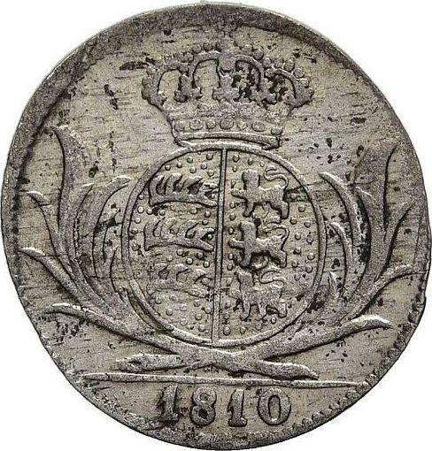 Rewers monety - 3 krajcary 1810 - cena srebrnej monety - Wirtembergia, Fryderyk I
