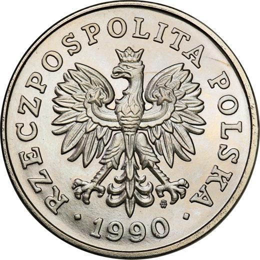 Аверс монеты - Пробные 100 злотых 1990 года MW Никель - цена  монеты - Польша, III Республика до деноминации