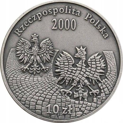 Аверс монеты - 10 злотых 2000 года MW ET "30 лет восстанию рабочих 1970 года" - цена серебряной монеты - Польша, III Республика после деноминации