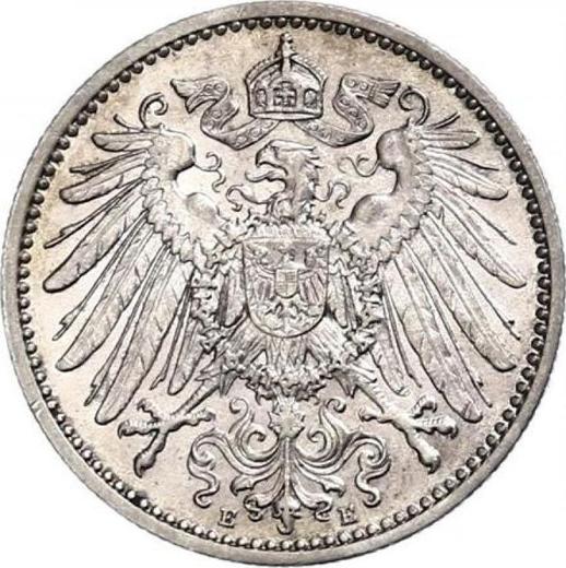 Reverso 1 marco 1909 E "Tipo 1891-1916" - valor de la moneda de plata - Alemania, Imperio alemán