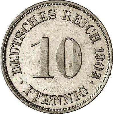 Аверс монеты - 10 пфеннигов 1903 года G "Тип 1890-1916" - цена  монеты - Германия, Германская Империя