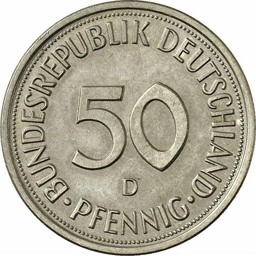 Obverse 50 Pfennig 1980 D -  Coin Value - Germany, FRG