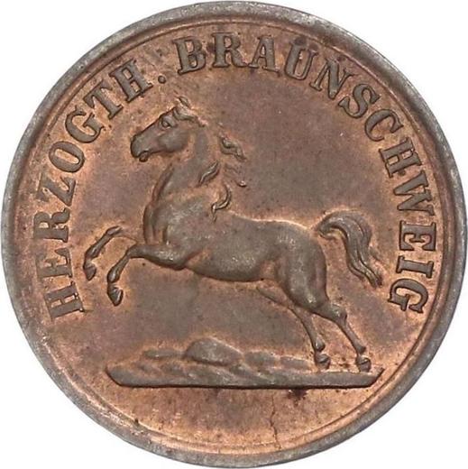 Obverse 2 Pfennig 1860 -  Coin Value - Brunswick-Wolfenbüttel, William
