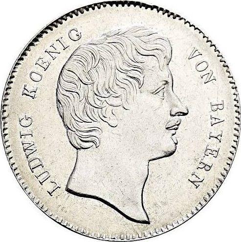 Аверс монеты - Талер 1828 года - цена серебряной монеты - Бавария, Людвиг I