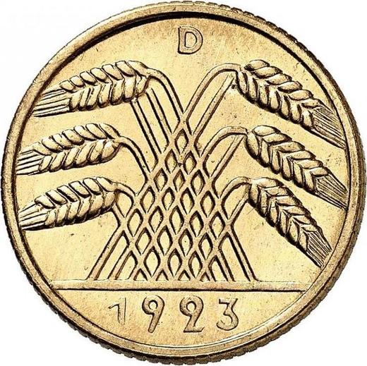 Reverso 10 Rentenpfennigs 1923 D - valor de la moneda  - Alemania, República de Weimar