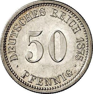 Anverso 50 Pfennige 1875 G "Tipo 1875-1877" - valor de la moneda de plata - Alemania, Imperio alemán