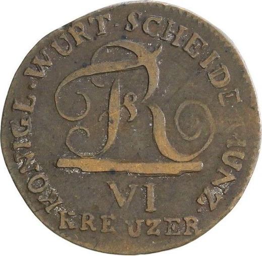 Awers monety - 6 krajcarów 1812 - cena srebrnej monety - Wirtembergia, Fryderyk I