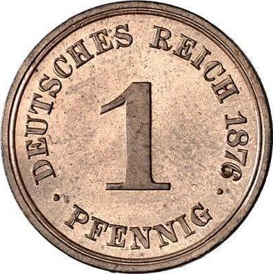 Obverse 1 Pfennig 1876 F "Type 1873-1889" -  Coin Value - Germany, German Empire