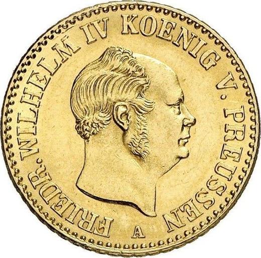 Аверс монеты - Фридрихсдор 1854 года A - цена золотой монеты - Пруссия, Фридрих Вильгельм IV