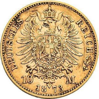 Reverso 10 marcos 1873 F "Würtenberg" - valor de la moneda de oro - Alemania, Imperio alemán